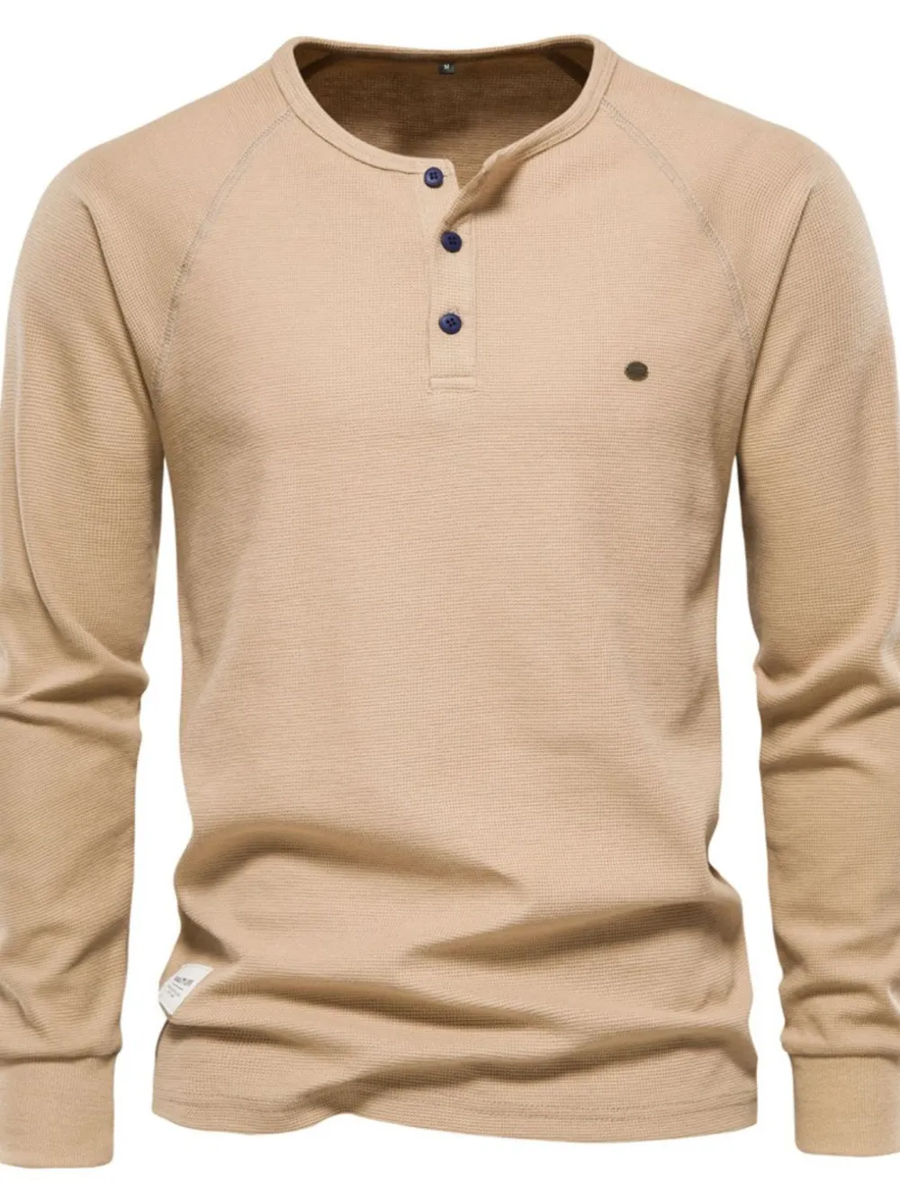 Men's Waffle-Knit Long Sleeve T-Shirt, image 4