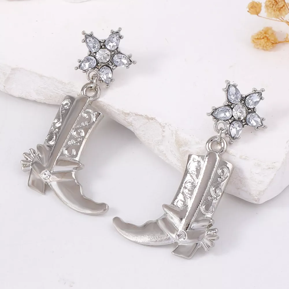 Western Style Boot Dangle Earrings, image 5
