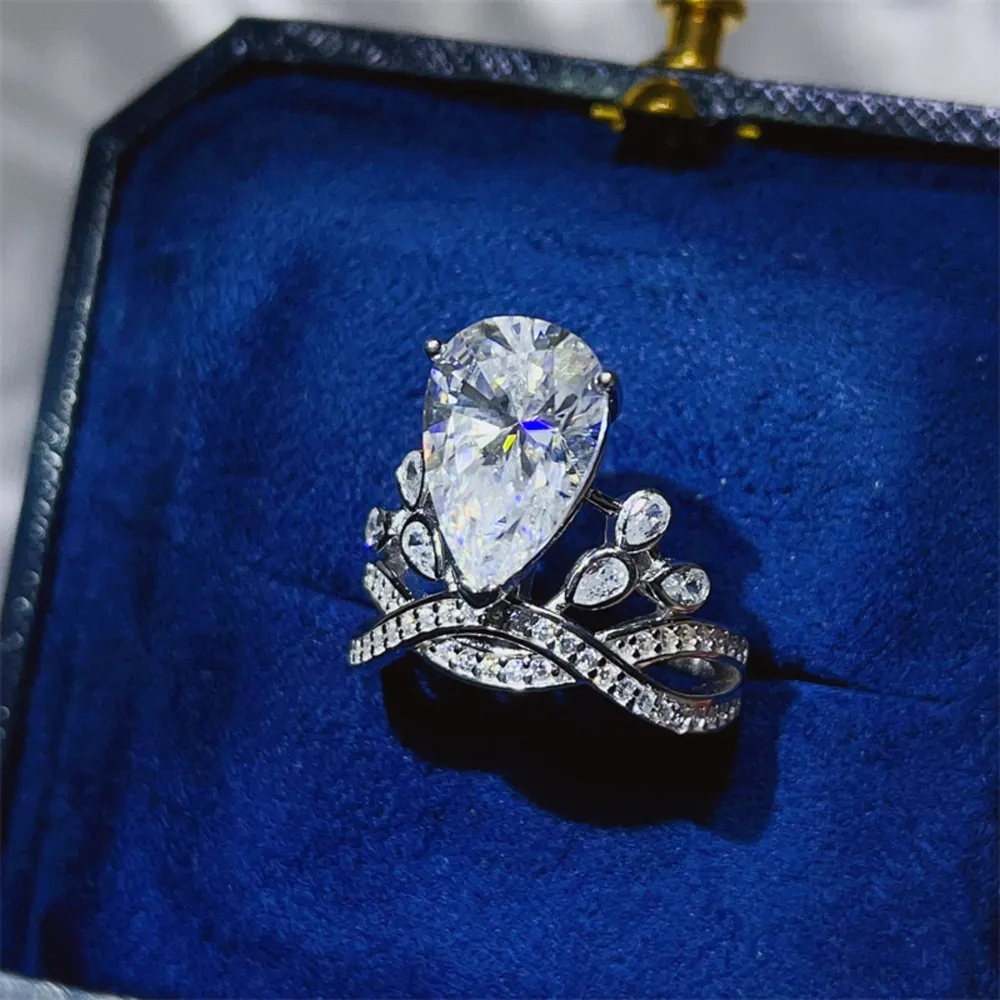 5 Carat Moissanite 925 Sterling Silver Ring, image 5