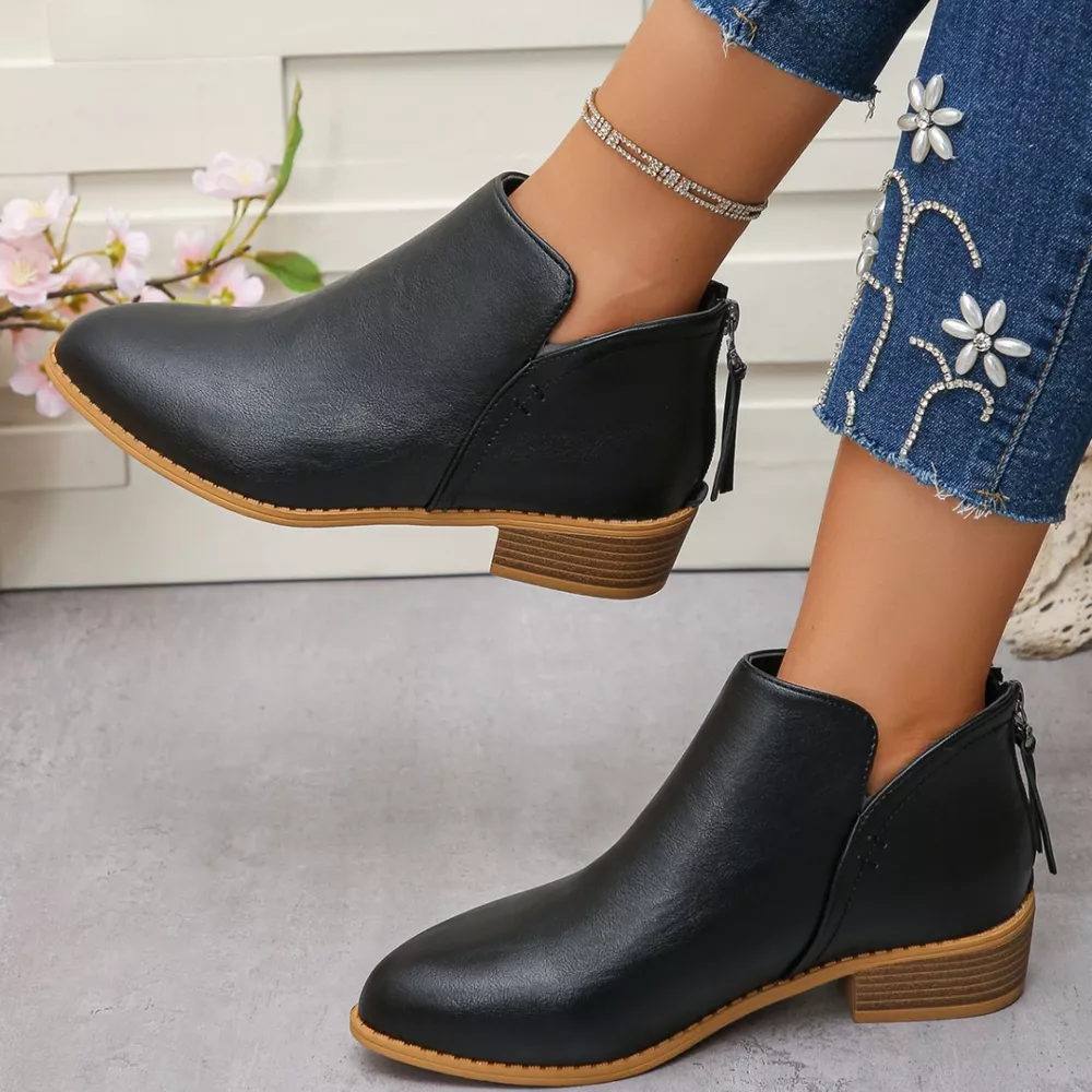 Point Toe Block Heels Boots, image 12