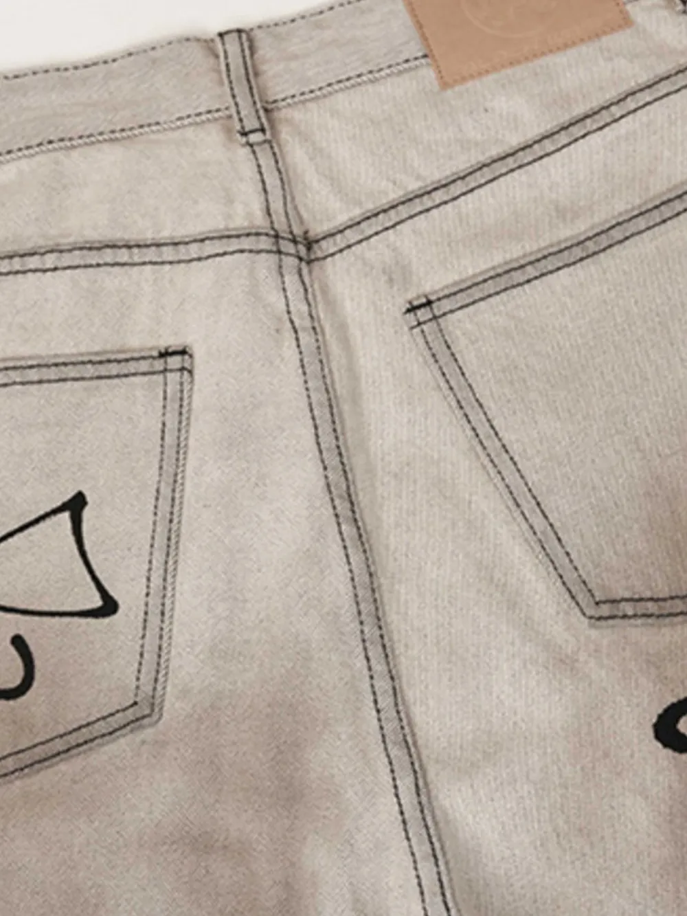 Men's Graffiti Art Loose Fit Jeans, image 6