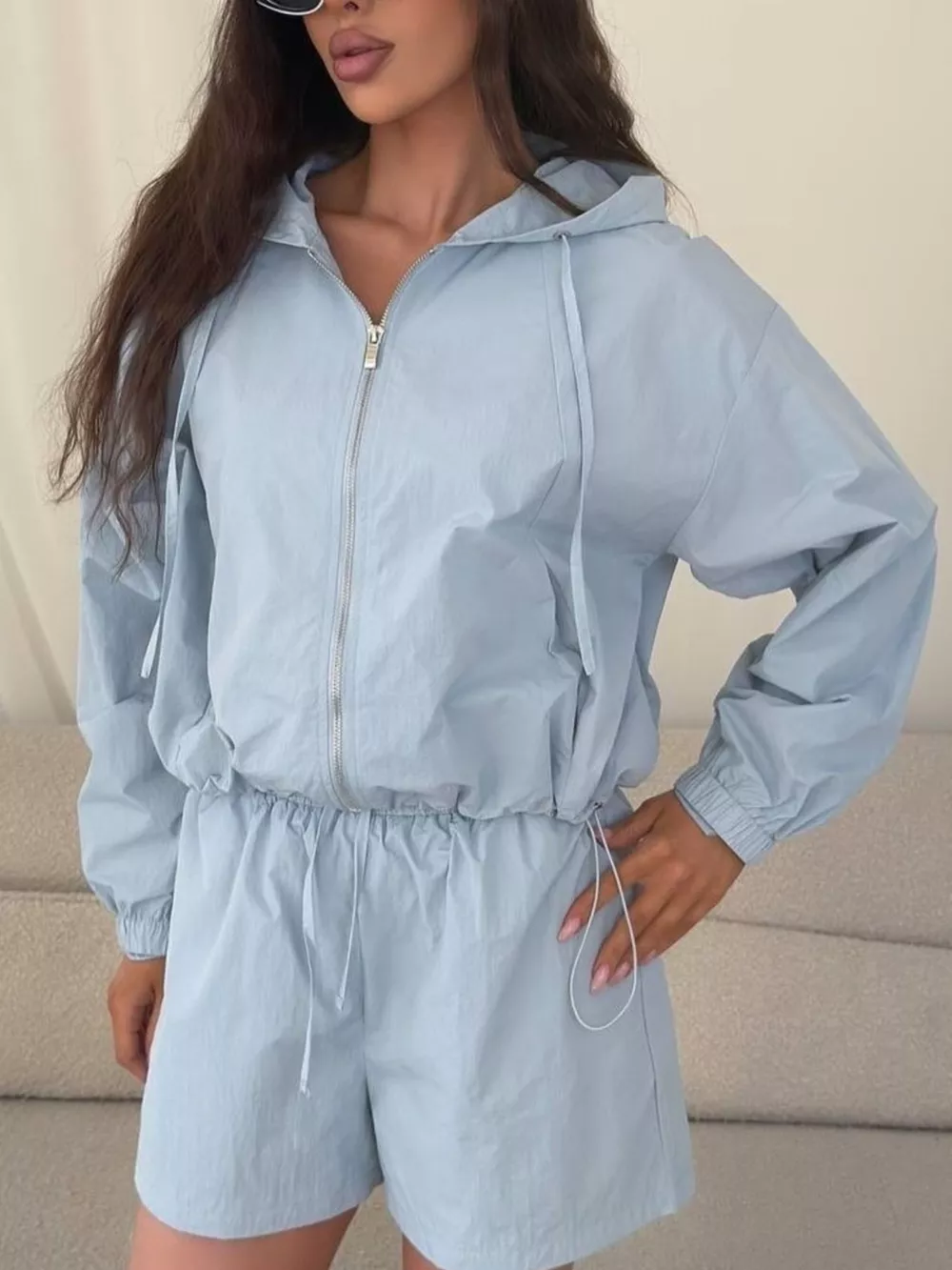Lightweight Hooded Jacket and Shorts Set, image 16