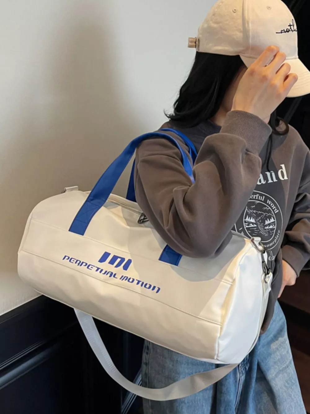Sporty Duffel Bag with Shoulder Strap, image 9
