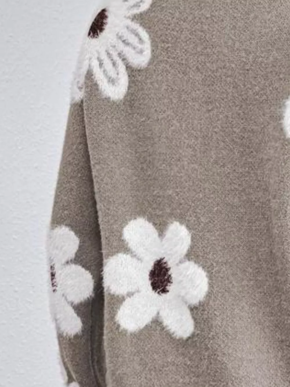 Floral V-Neck Long Sleeve Sweater, image 13