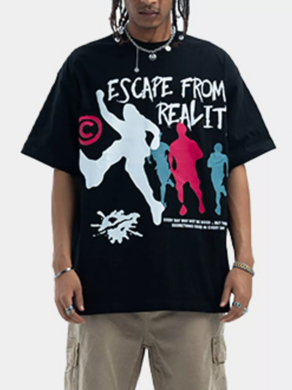 Men's Graphic Round Neck Short Sleeve T-Shirt, image 2