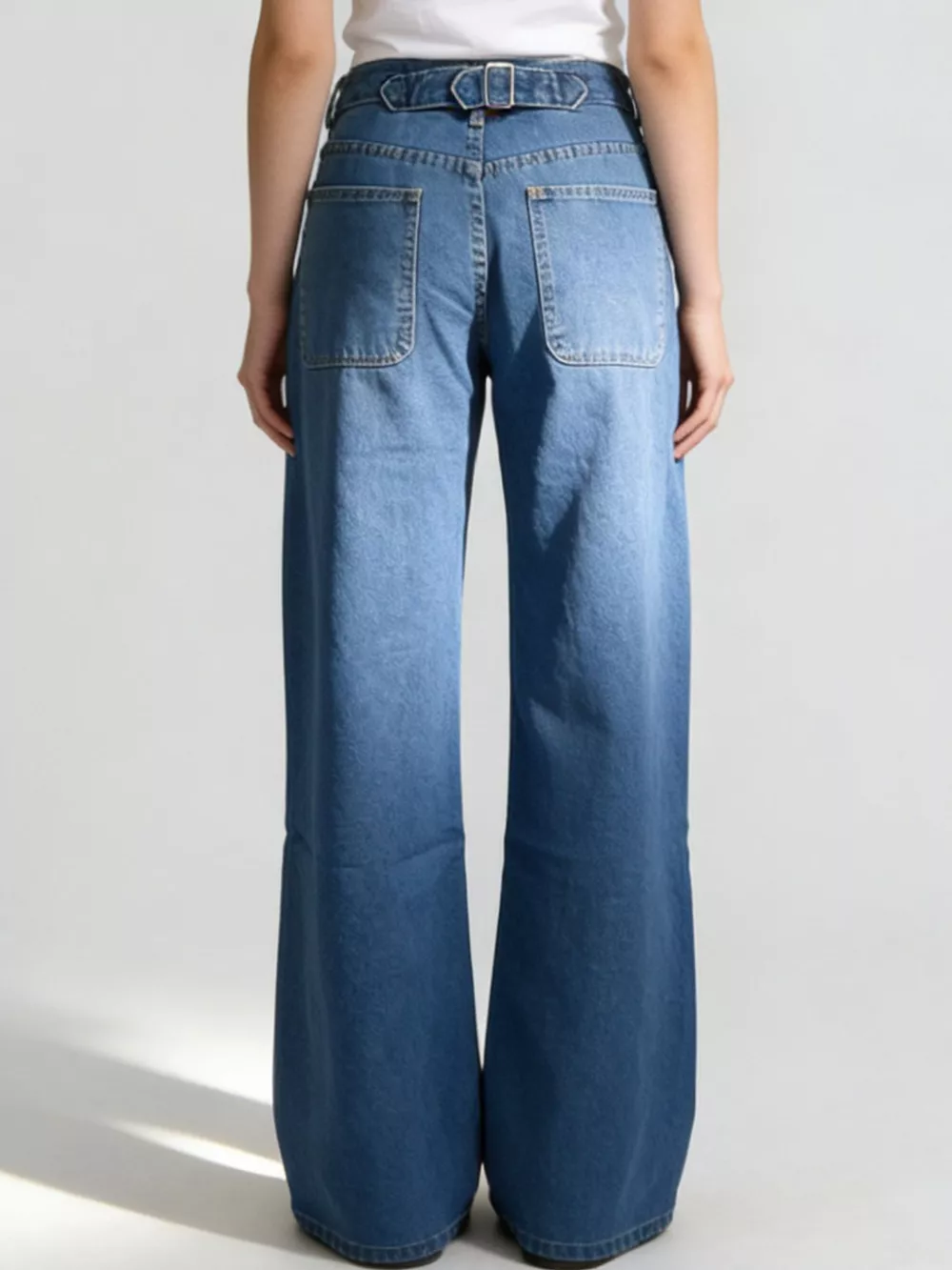 Wide Leg Washed Jeans, image 4