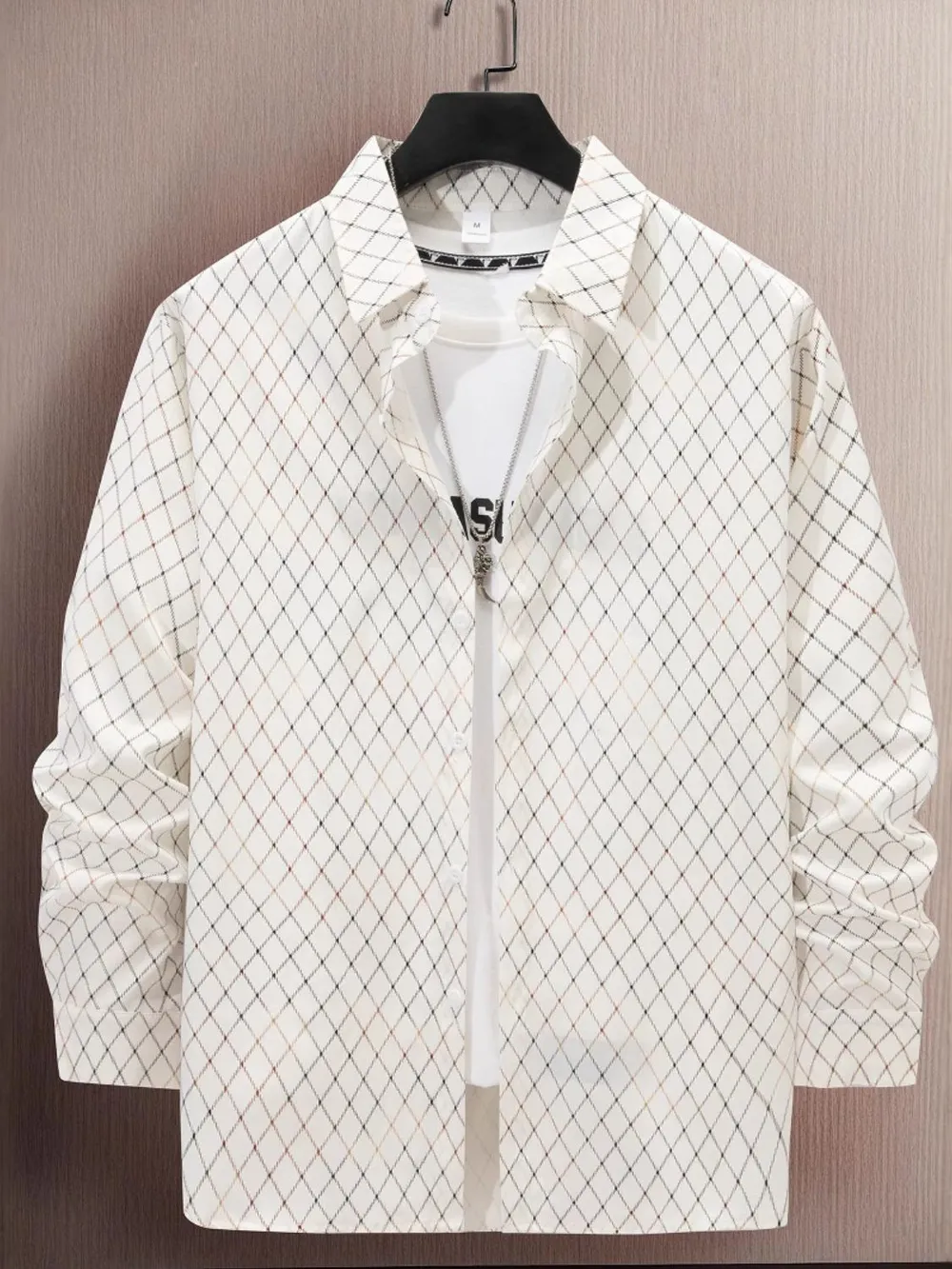 Men's Full Size Button Up Long Sleeve Shirt Plus Size, image 8