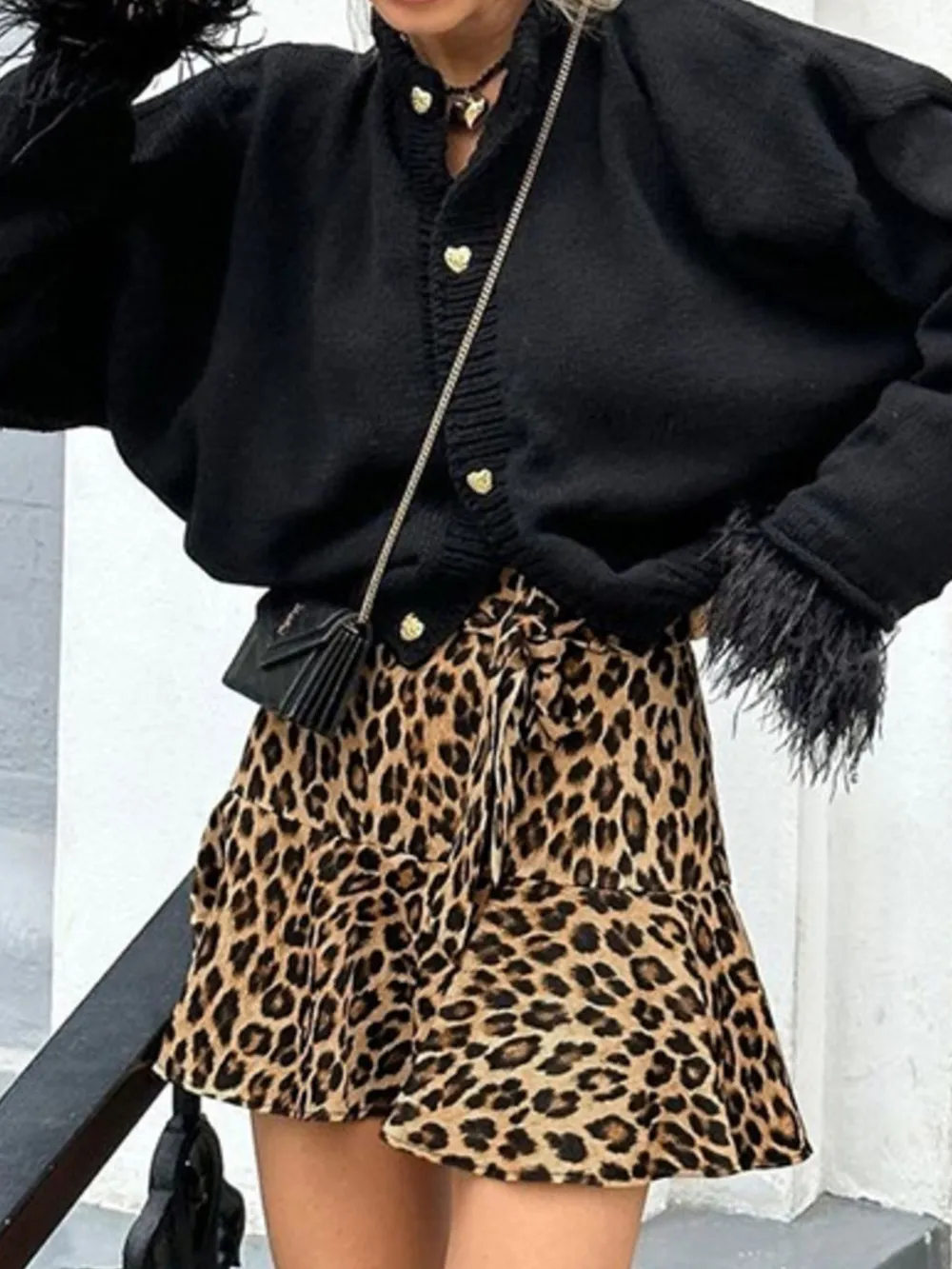 Leopard Print Mini Skirt