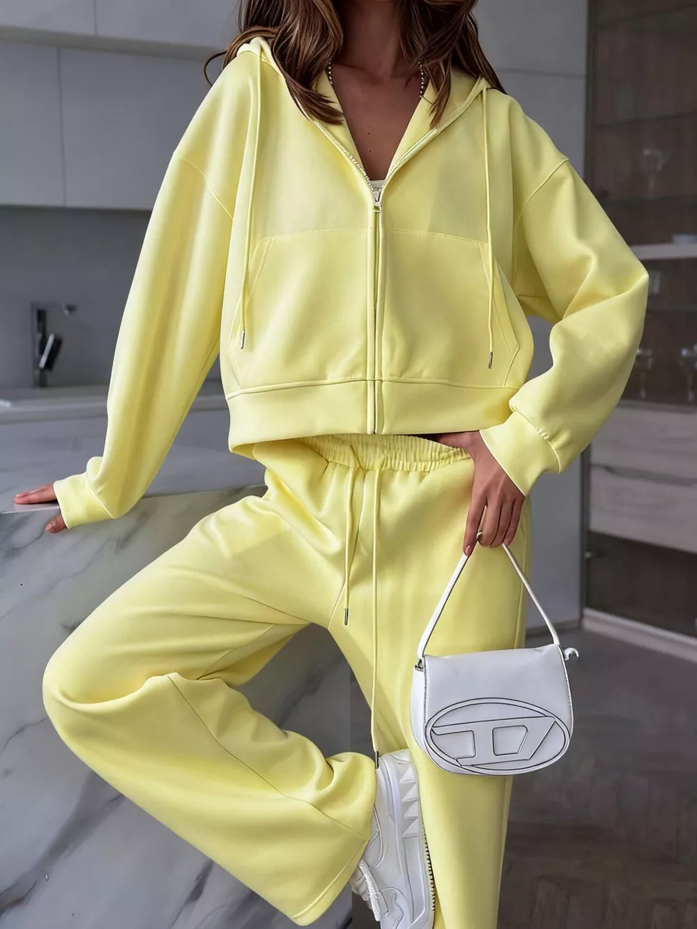 Zip-Up Hoodie and Sweatpants Set, image 15