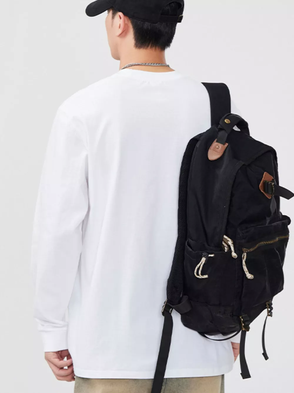 Men's Full Size Round Neck Long Sleeve T-Shirt Plus Size, image 3