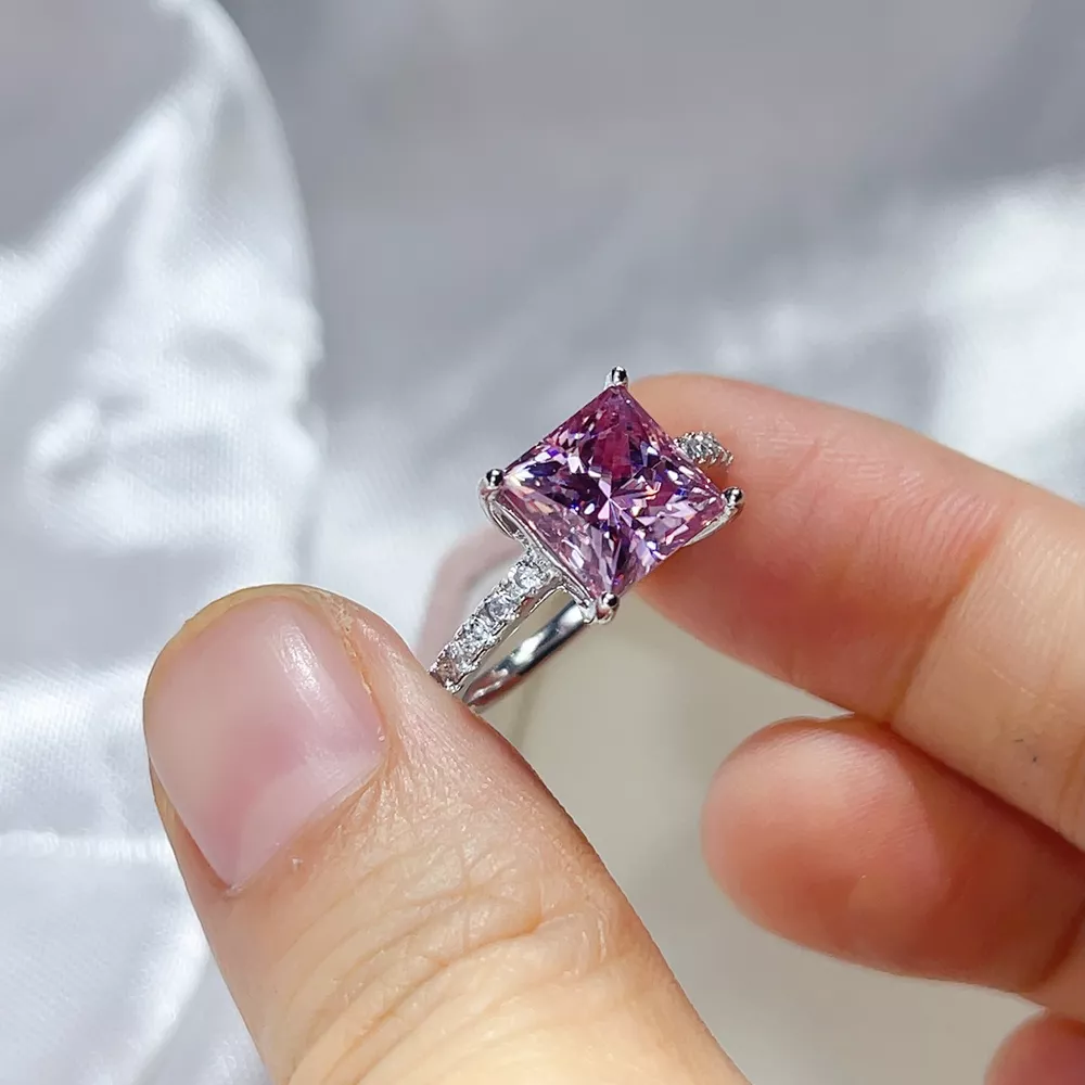 2 Carat 925 Sterling Silver Moissanite Ring, image 2
