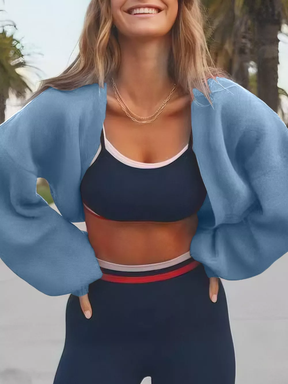 Open Front Cropped Cardigan, image 20