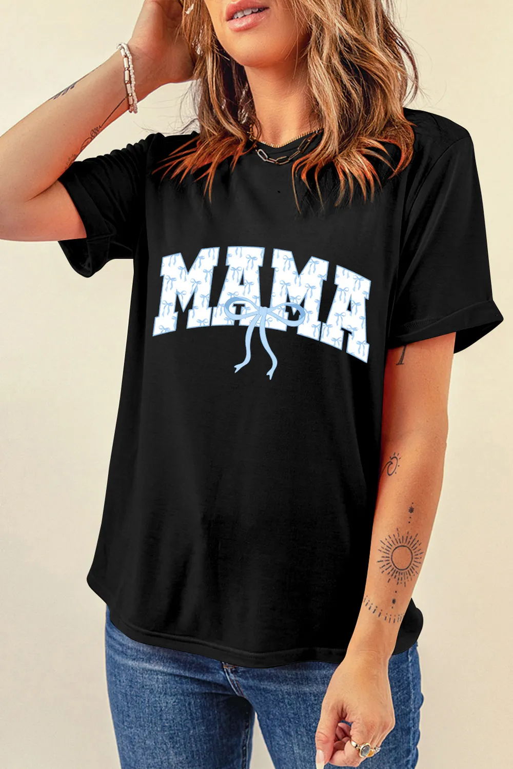 Bow MAMA Graphic Short Sleeve T-Shirt, image 2