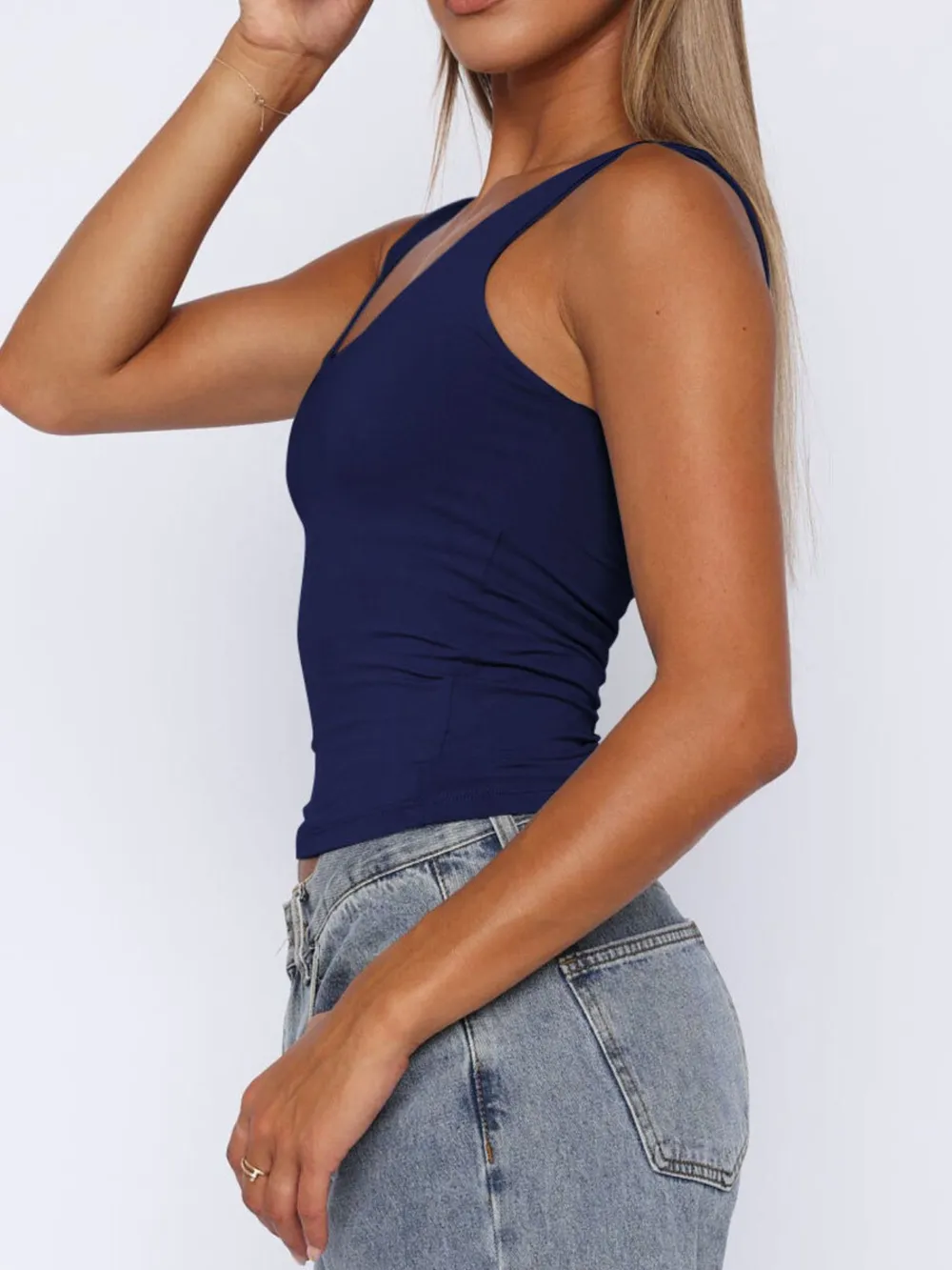 Square Neck Wide Strap Tank, image 8