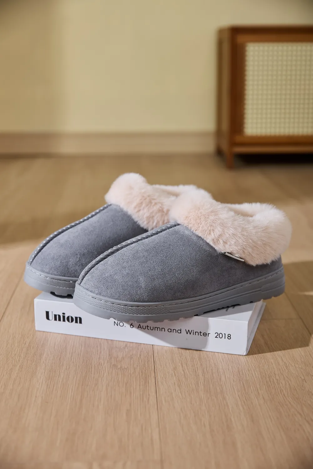 Faux Fur Round Toe Platform Slippers, image 21