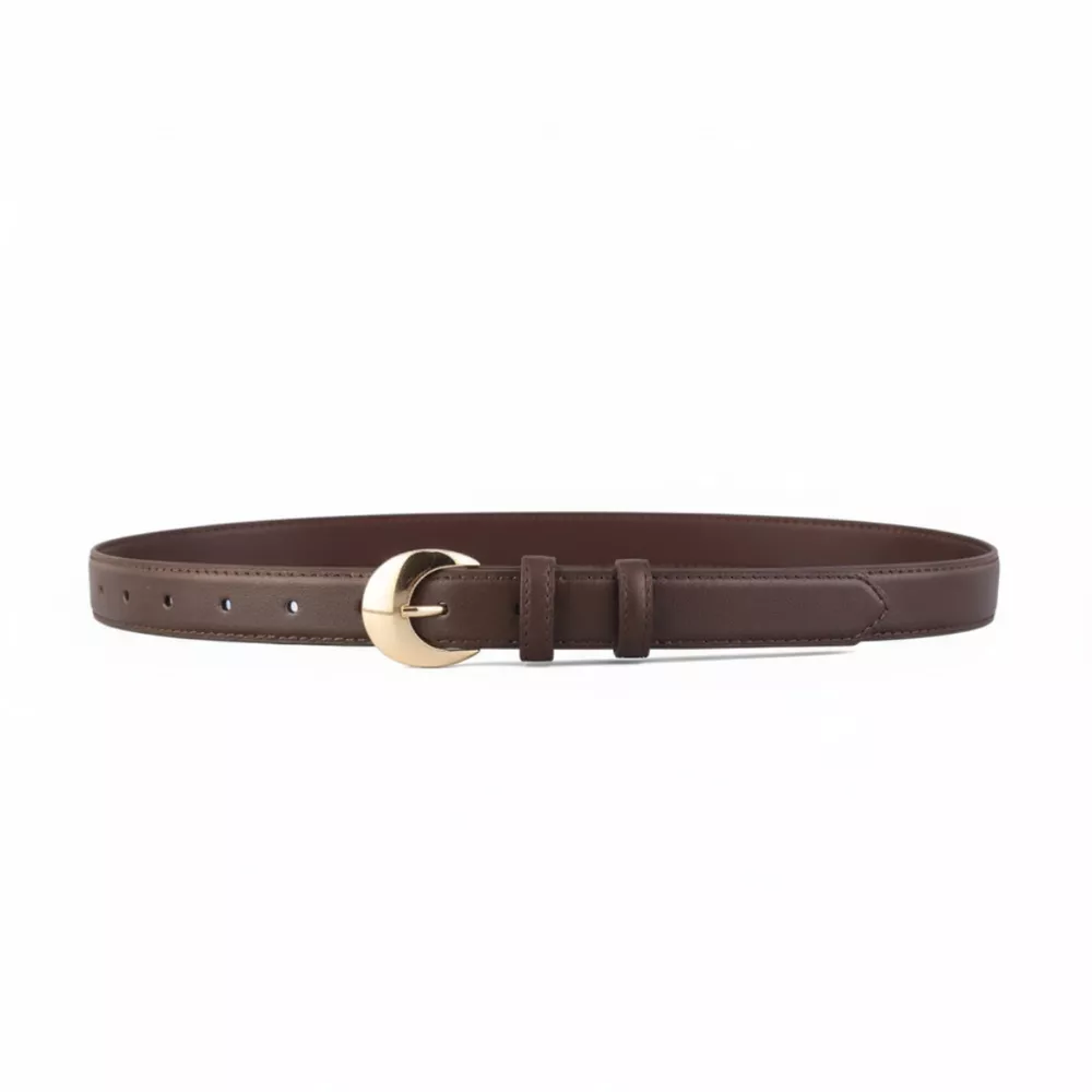 Golden Buckle Skinny Belt, image 3