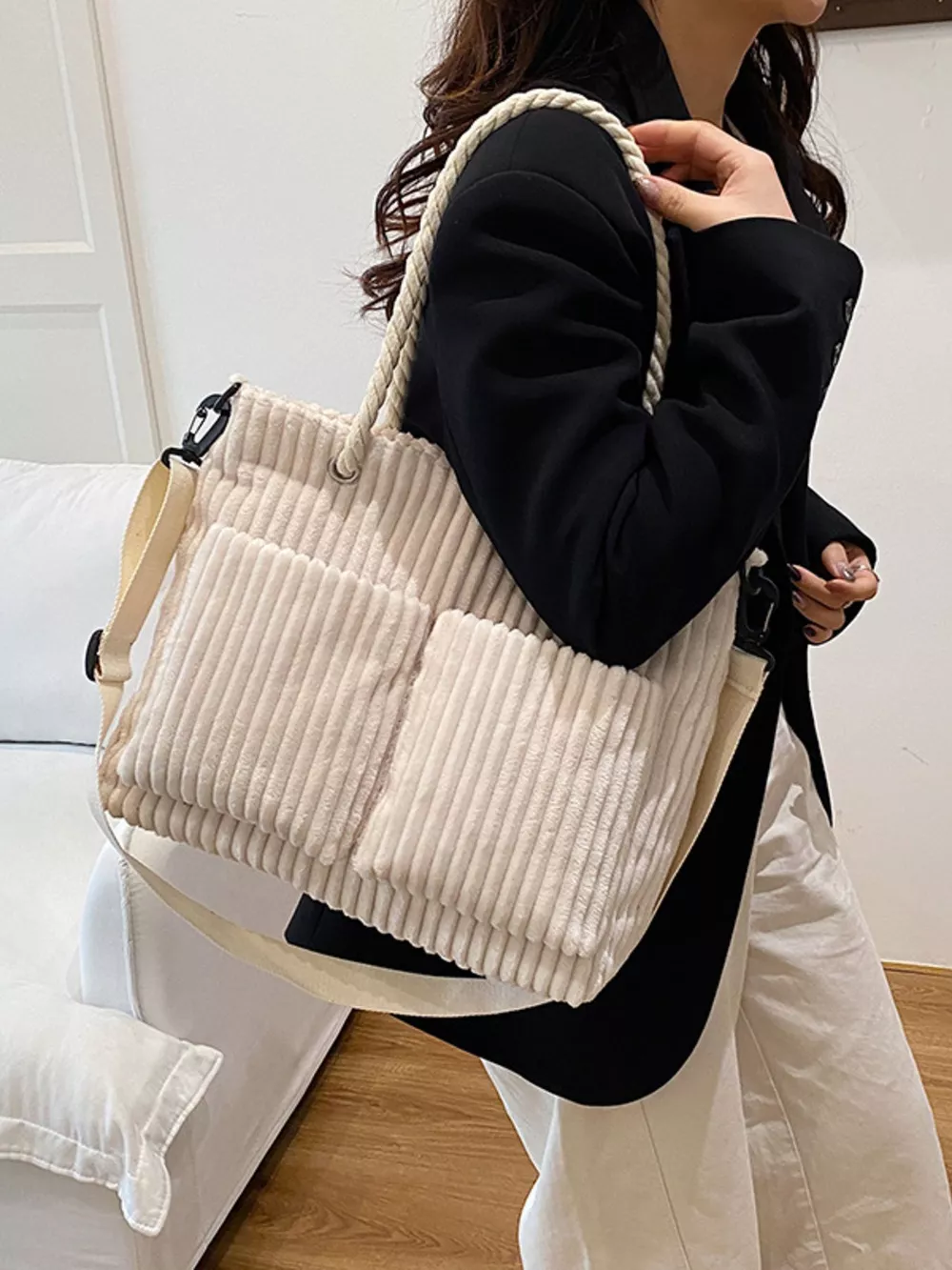 Casual Corduroy Handbag, image 3