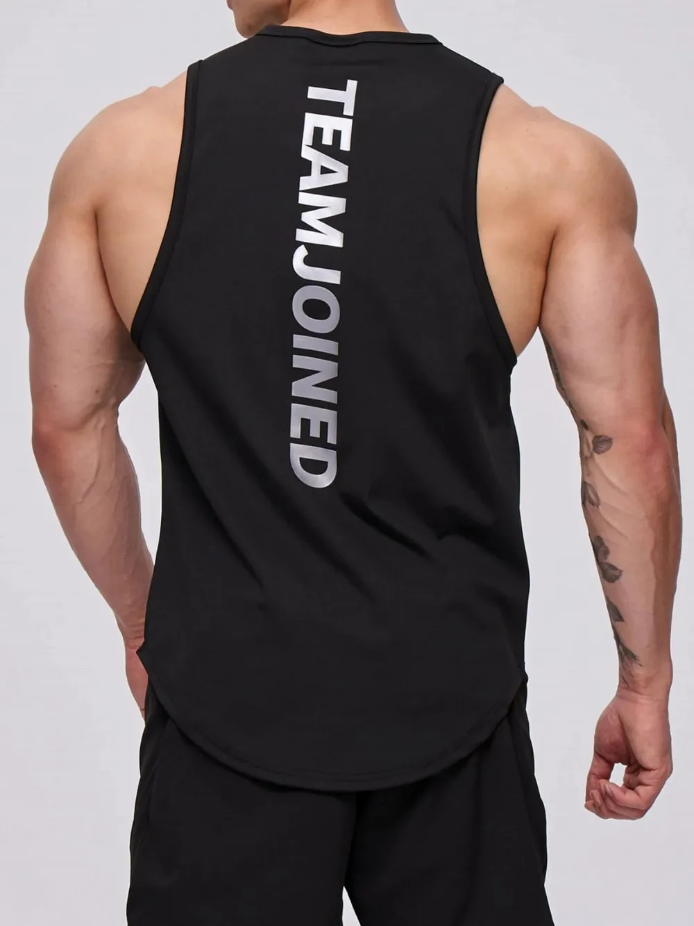 Men's Plus Size Letter Round Neck Active Tank, image 2