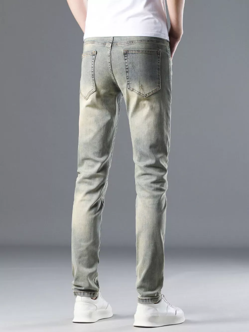 Men's Distressed Slim Fit Jeans, image 8