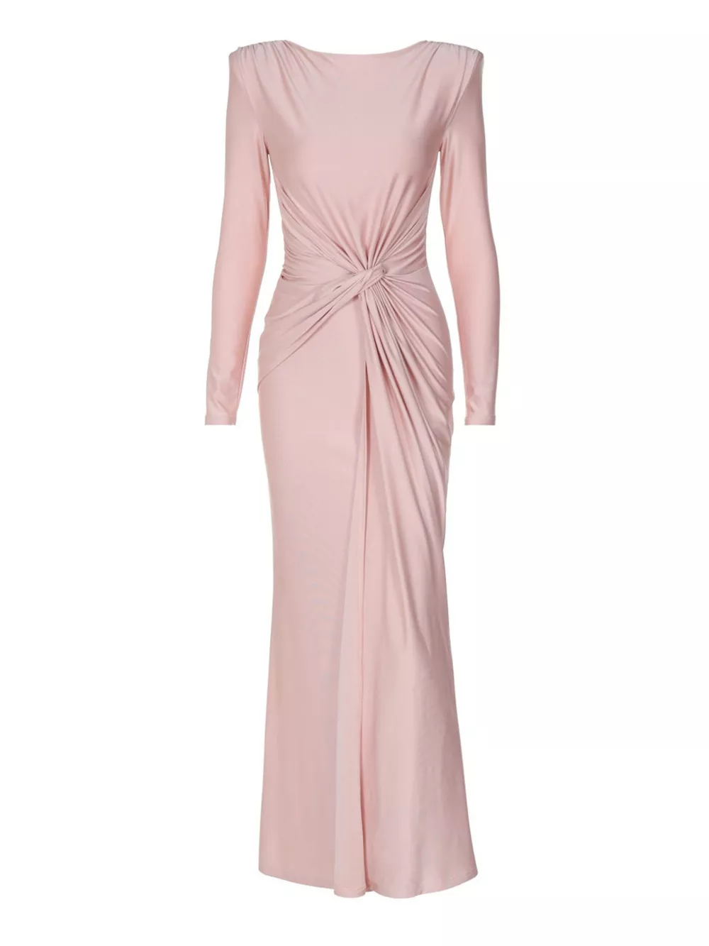 Ruched Knot Front Long Sleeve Maxi Dress, image 17