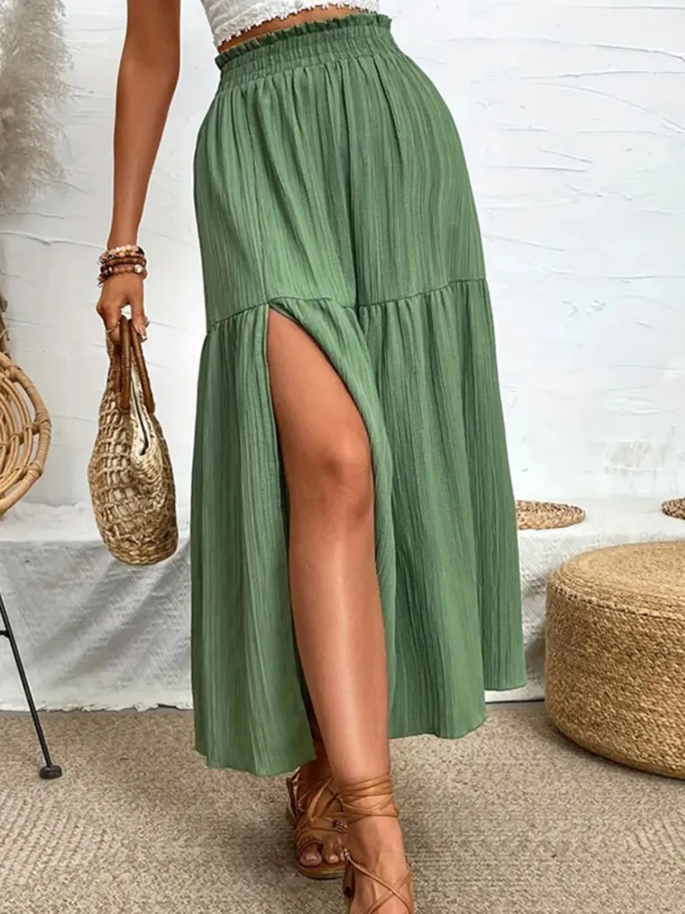 Frill Slit Skirt, image 3