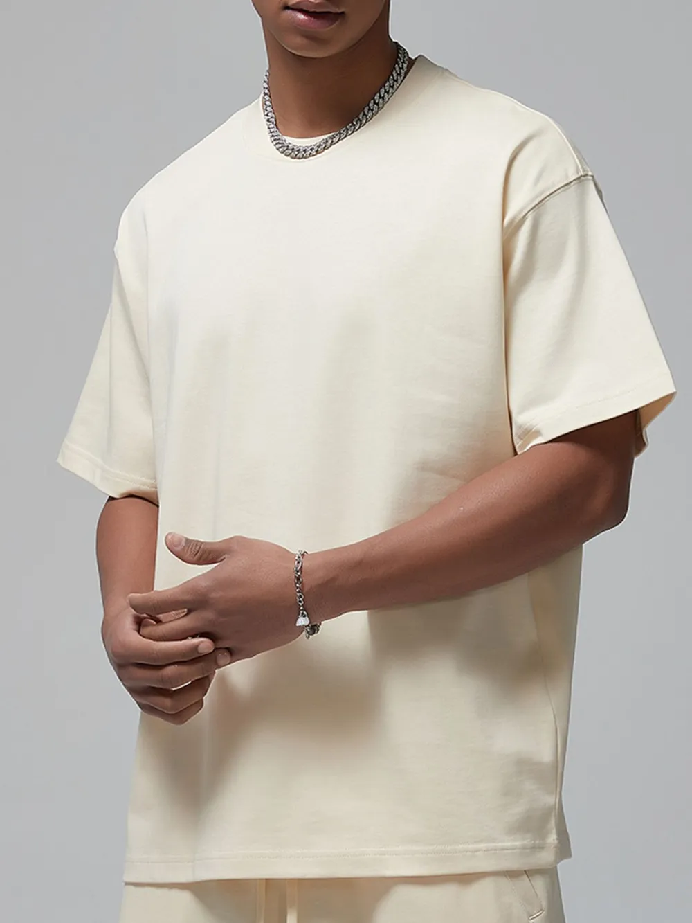 Men's Oversized Crew Neck T-Shirt, image 8