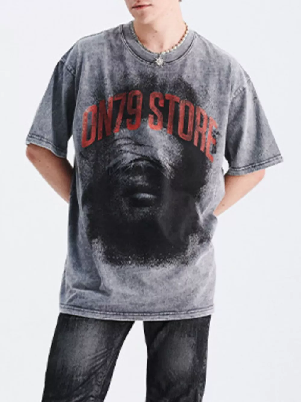 Men's Graphic Round Neck Short Sleeve T-Shirt, image 2