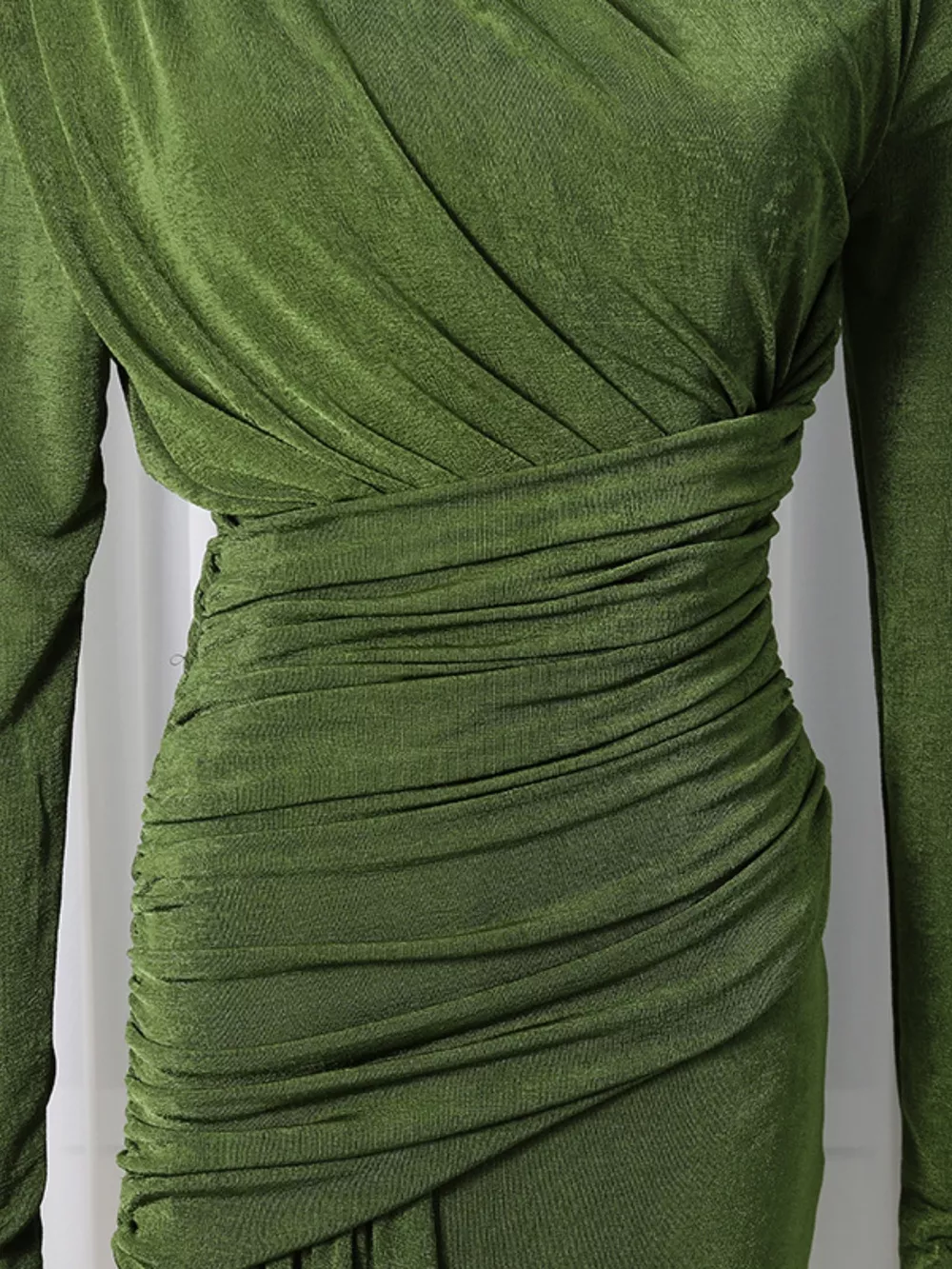 Ruched Long Sleeve Maxi Dress, image 15