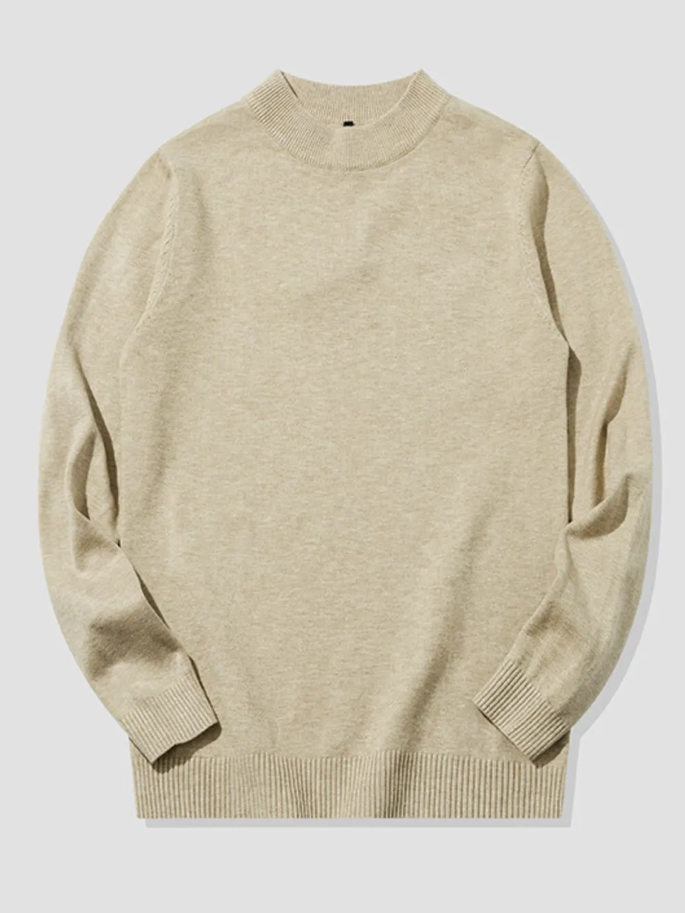 Men's Plus Size Ribbed Hem Long Sleeve Sweater, image 13