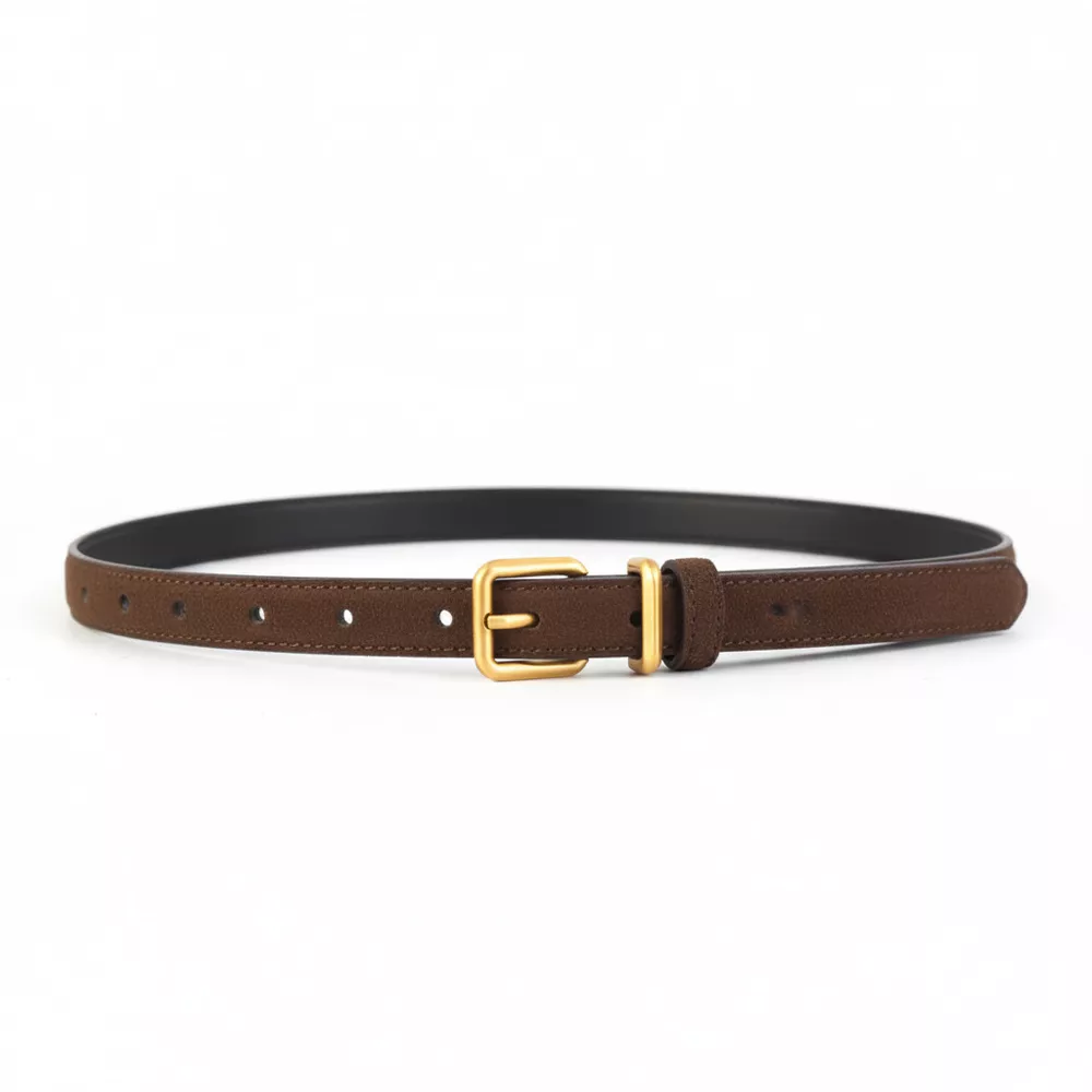 Golden Buckle Skinny Belt, image 5