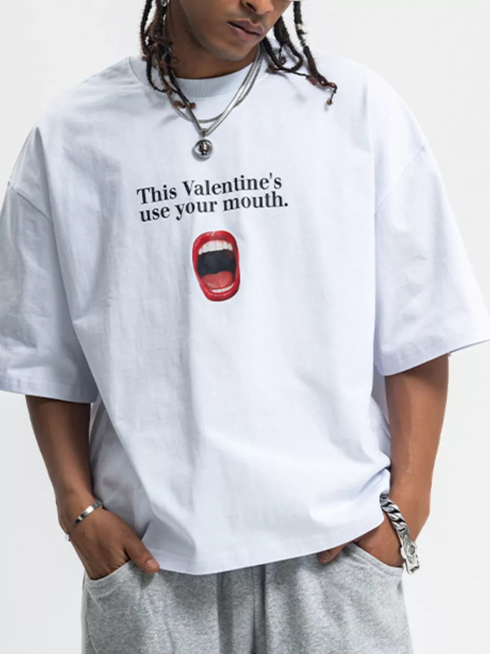 Men's Graphic Round Neck Half Sleeve T-Shirt, image 2