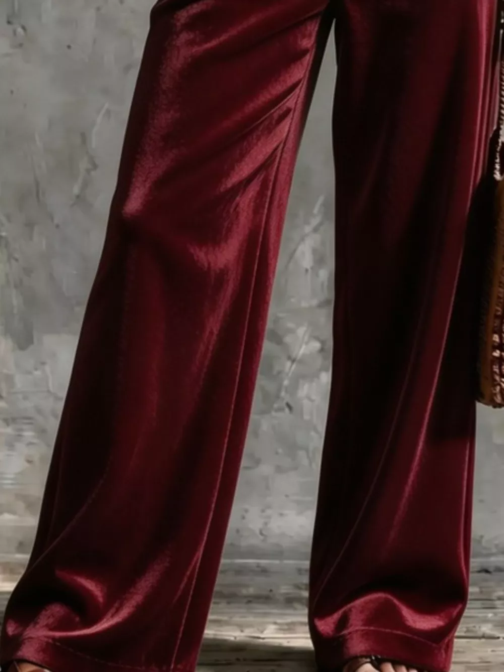 Full Size Velvet Wide-Leg Pants Plus Size, image 15