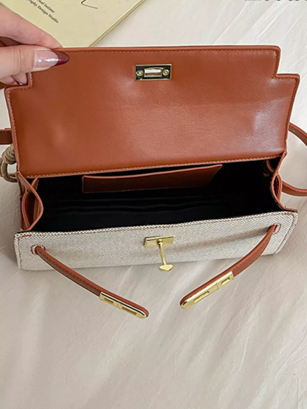 Two-Tone Flap Crossbody Bag, image 9