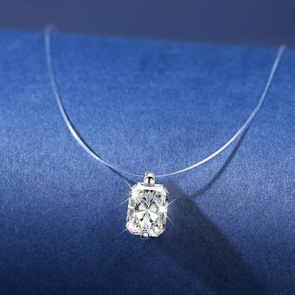 1 Carat Moissanite 925 Sterling Silver Necklace, image 7