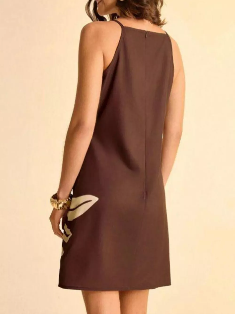 Tropical Print Sleeveless Mini Dress, image 4