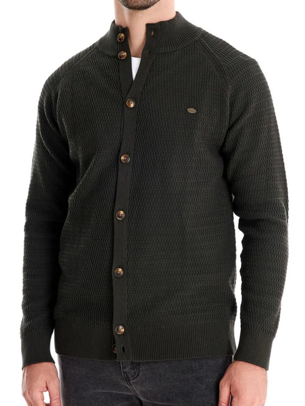 Men's Button Down Long Sleeve Cardigan, image 4