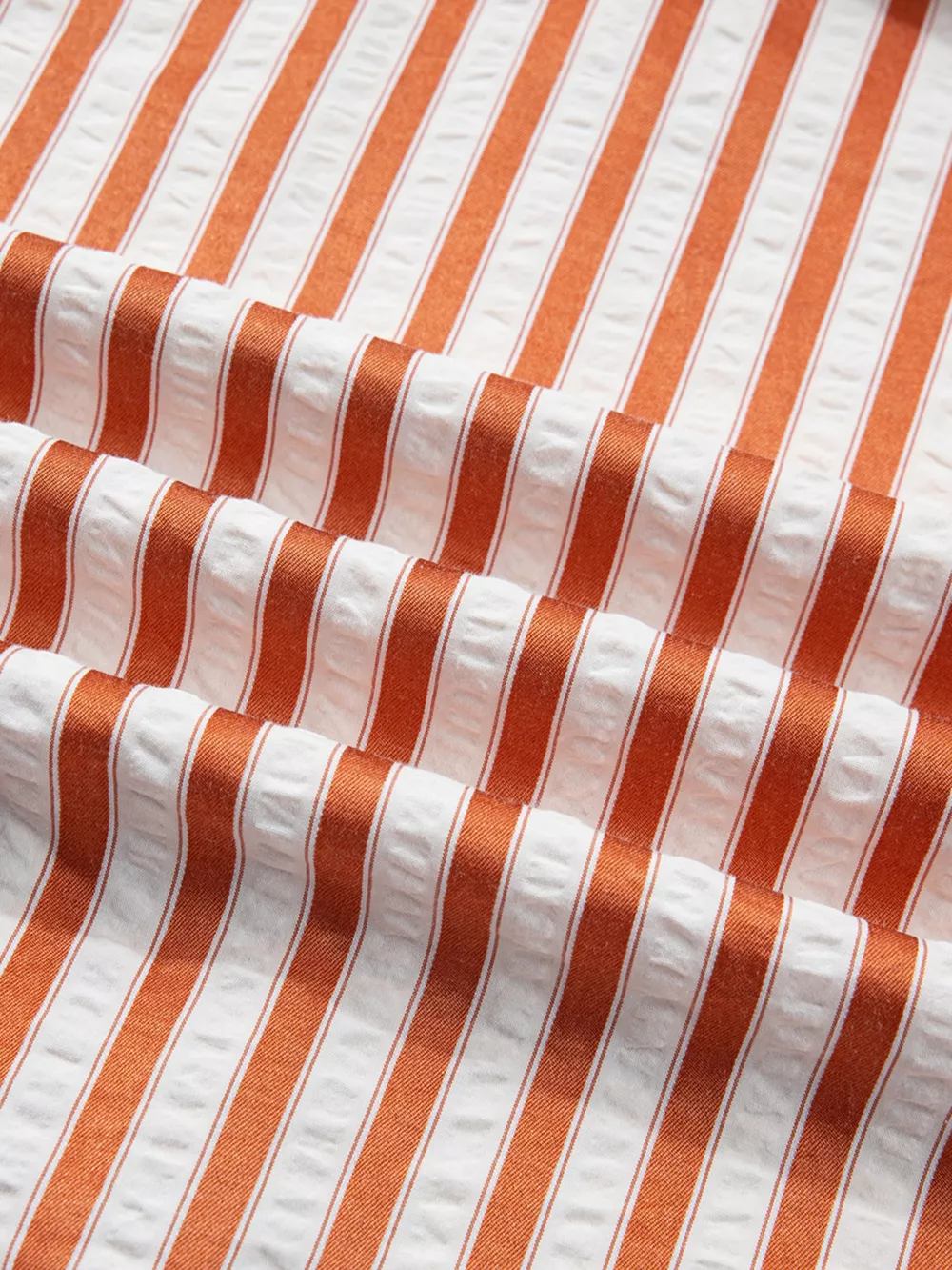 Stripe Pinched V Neck Turn-up Cuffs Shift Mini Dress, image 15