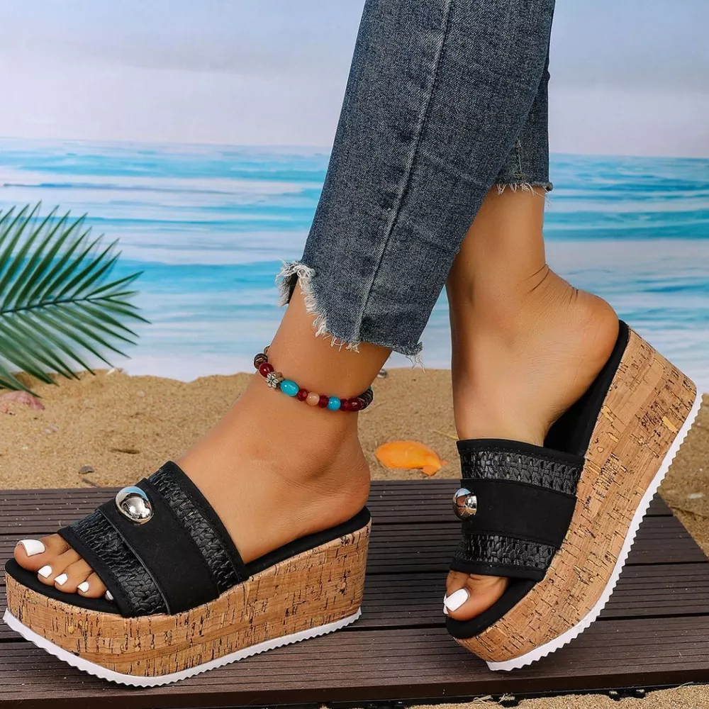 Open Toe Wedge Sandals, image 5