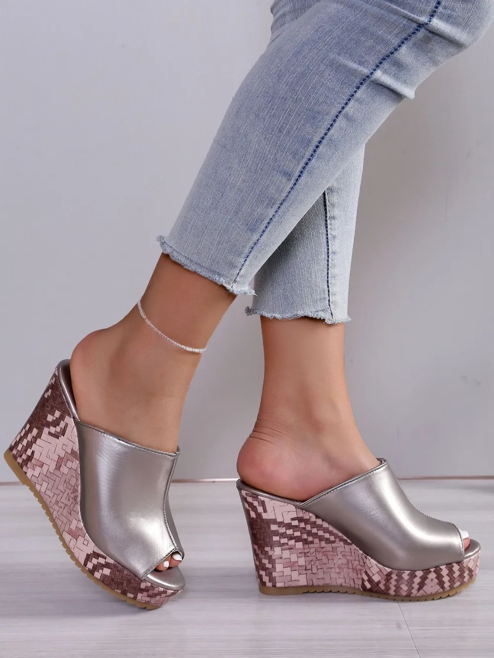 PU Leather High Heel Sandals, image 8