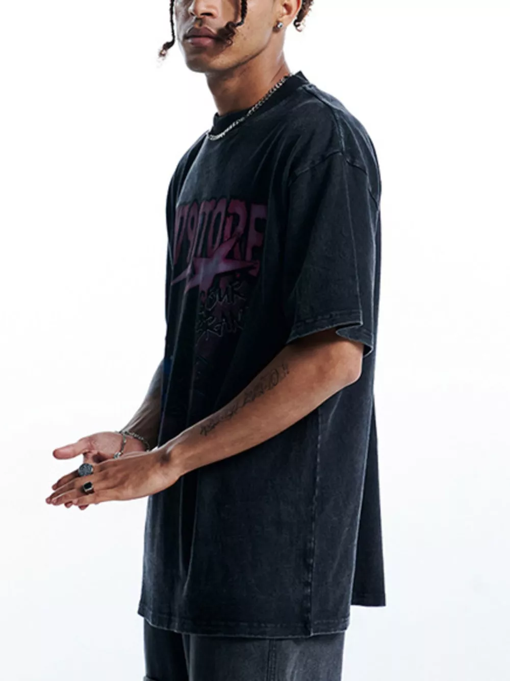 Men's Vintage Graphic Oversized T-Shirt, image 2