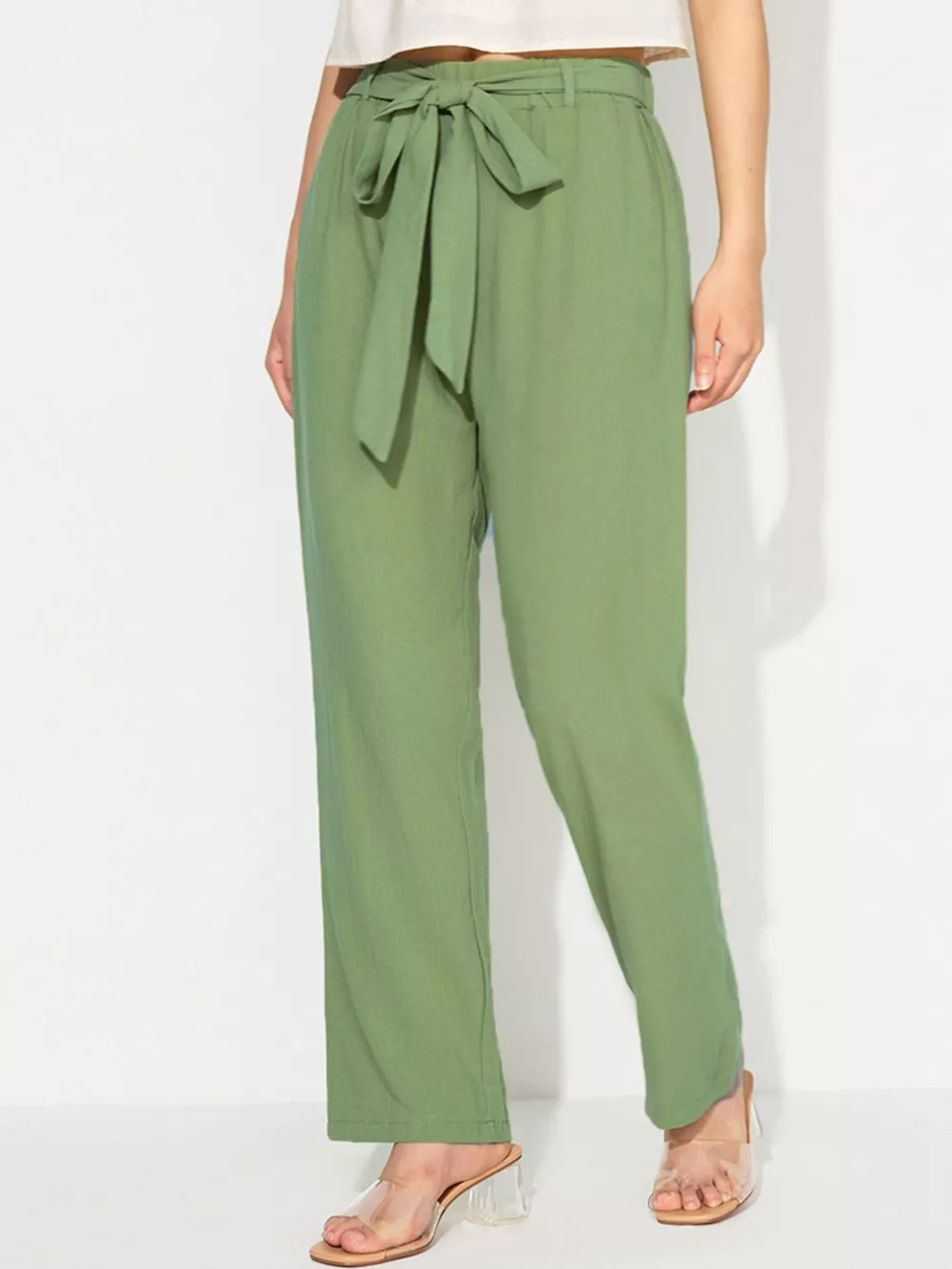 Tied Wide Leg Pants, image 9