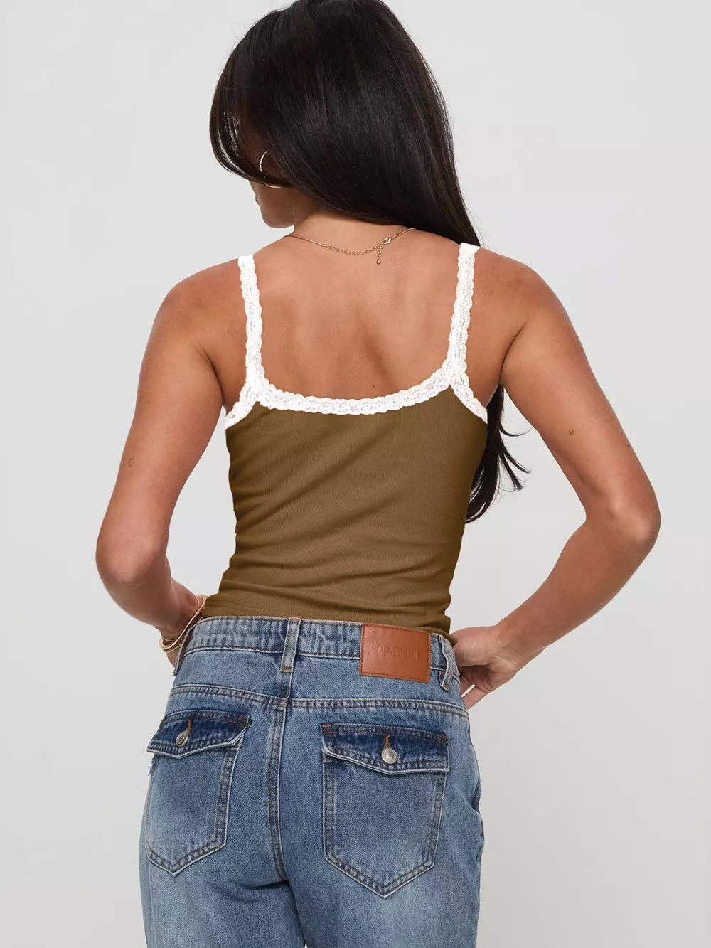 Lace Detail Cropped Cami, image 3