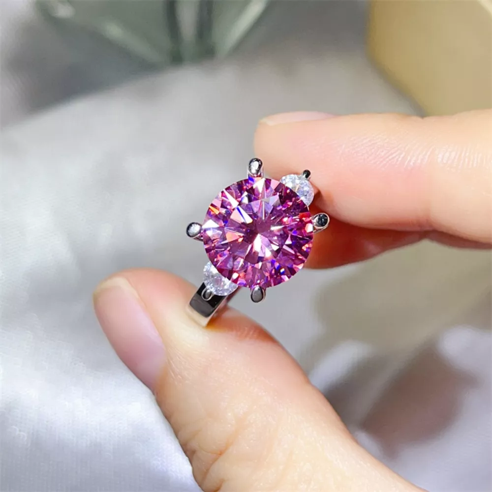 5 Carat Moissanite 925 Sterling Silver Ring, image 5