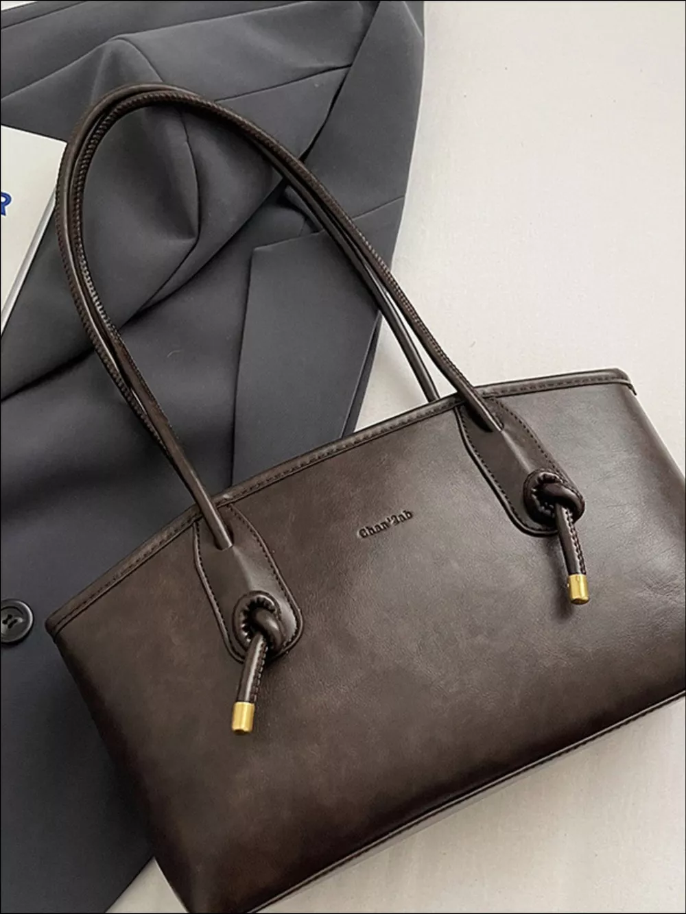 Vintage Style Leather Shoulder Bag, image 4