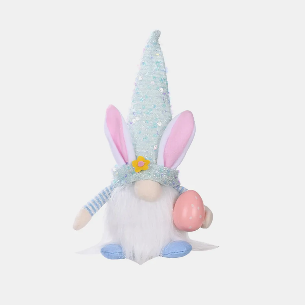 Easter Sequin Pointed Hat Faceless Gnome, image 4
