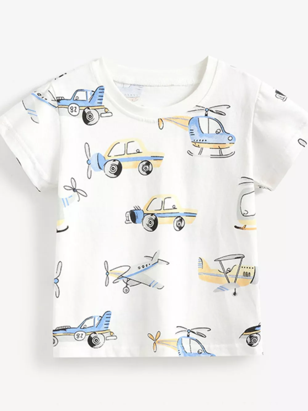 Children's Vehicle Print Cotton T-Shirt, image 3