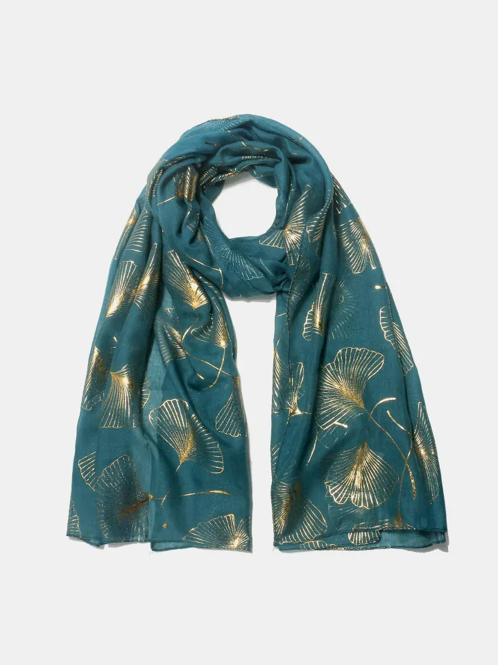 Ginkgo Leaf Polyester Scarf, image 5