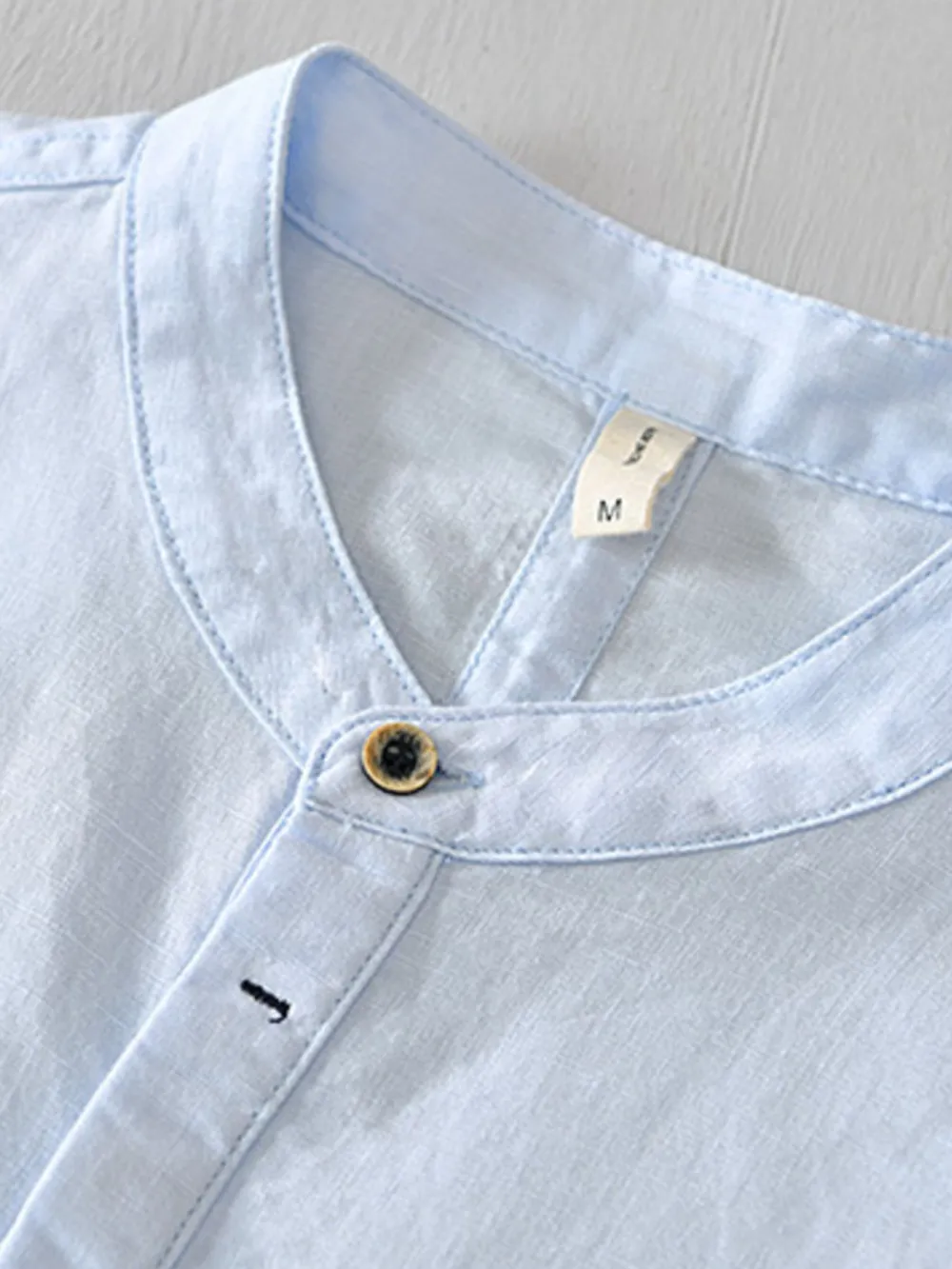 Men's Full Size Casual Button Detail Short Sleeve Blouse Plus Size, image 7