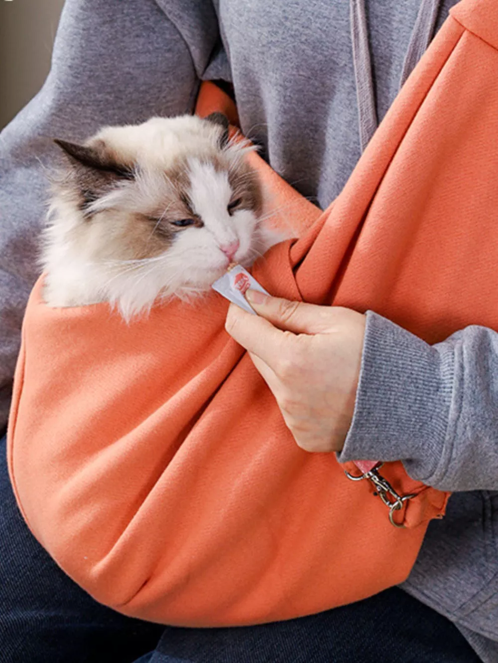 Comfortable Pet Carrier Sling Bag, image 4