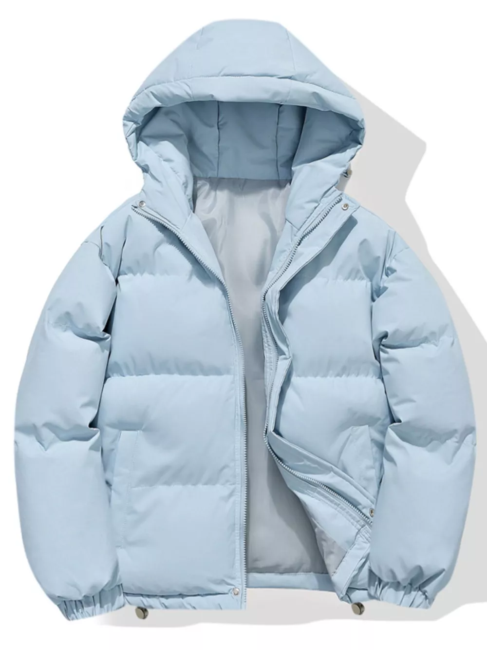 Men's Plus Size Hooded Padded Winter Coat, image 4